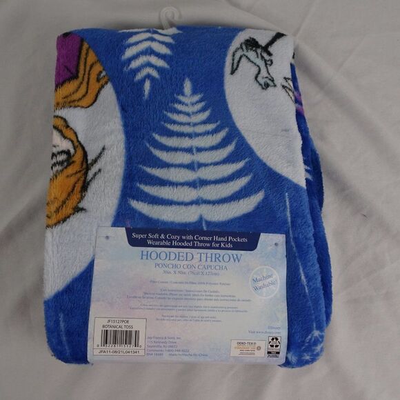 Disney Frozen Kids Hooded Throw 30inX50in - Picture 2 of 3